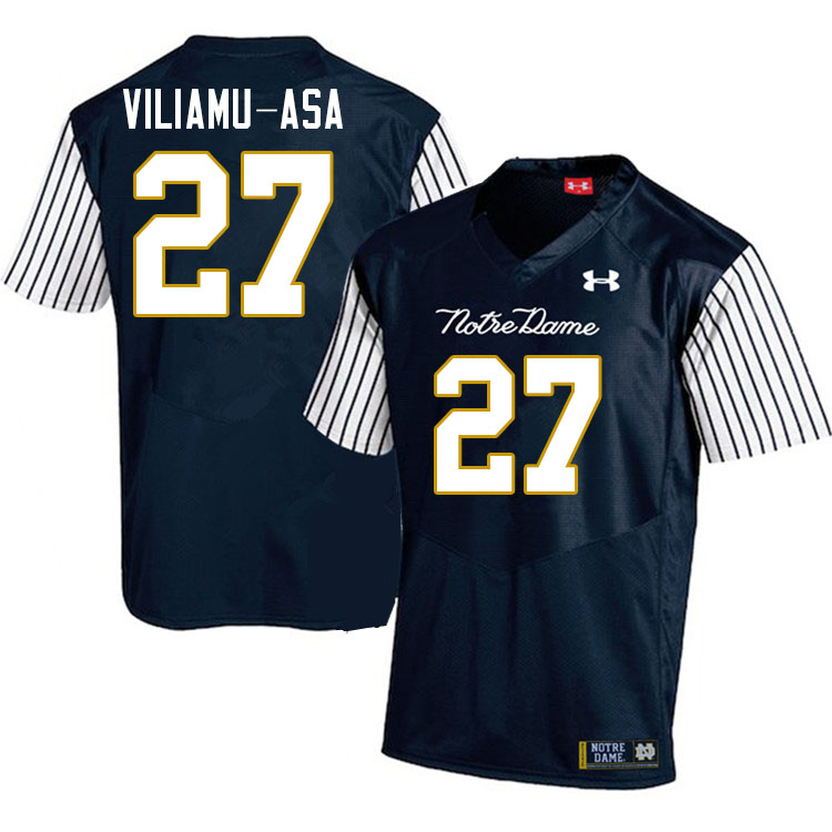 Men #27 Kyngstonn Viliamu-Asa Notre Dame Fighting Irish College Football Jerseys Stitched-Alternate